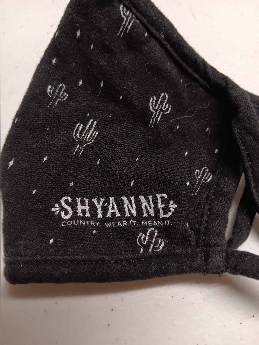Shyanne Black Cactus Print Cloth Face Mask